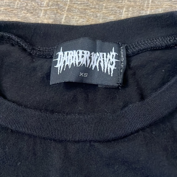 Doll’s Kill Darker Wave Mini Shrug Shirt Size XS - Picture 2 of 4